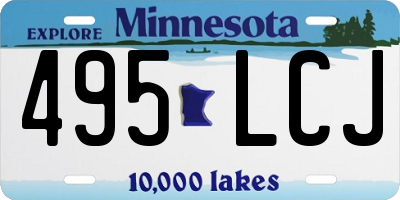 MN license plate 495LCJ