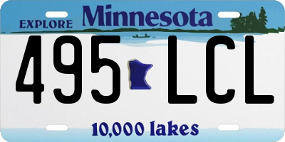 MN license plate 495LCL