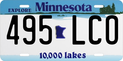 MN license plate 495LCO