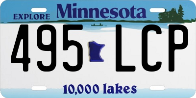 MN license plate 495LCP
