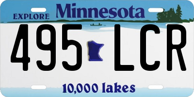 MN license plate 495LCR