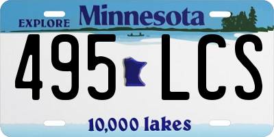 MN license plate 495LCS