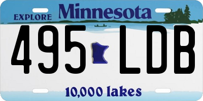 MN license plate 495LDB