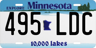 MN license plate 495LDC