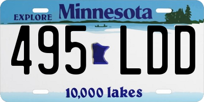 MN license plate 495LDD