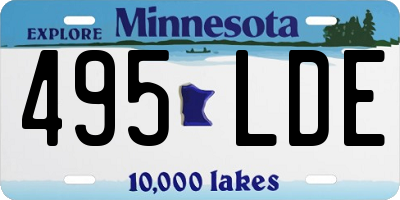 MN license plate 495LDE