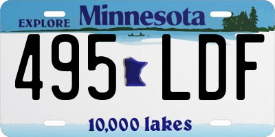 MN license plate 495LDF