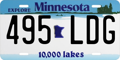 MN license plate 495LDG