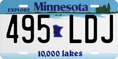 MN license plate 495LDJ