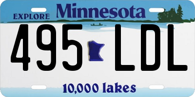 MN license plate 495LDL