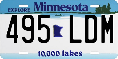MN license plate 495LDM