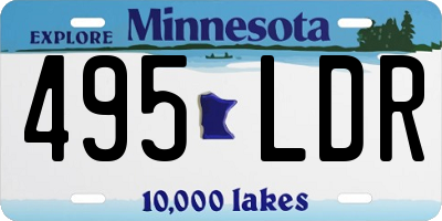 MN license plate 495LDR