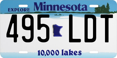 MN license plate 495LDT