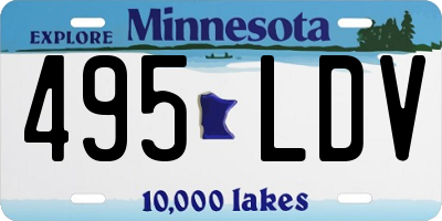 MN license plate 495LDV