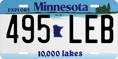 MN license plate 495LEB