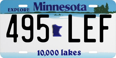 MN license plate 495LEF