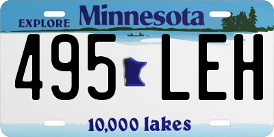 MN license plate 495LEH