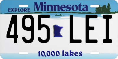 MN license plate 495LEI