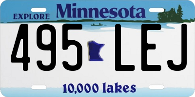 MN license plate 495LEJ