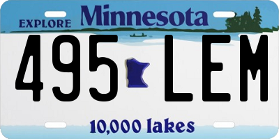 MN license plate 495LEM