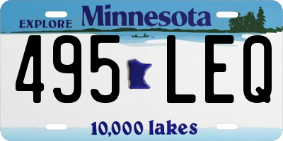MN license plate 495LEQ
