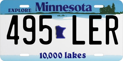 MN license plate 495LER