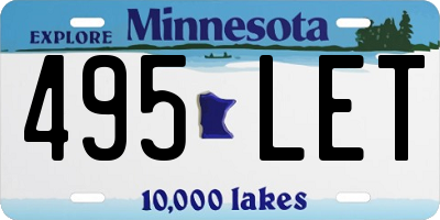 MN license plate 495LET