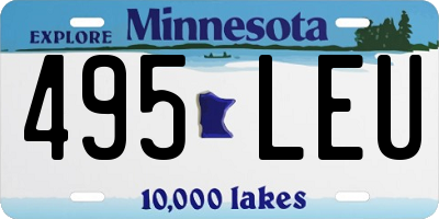 MN license plate 495LEU