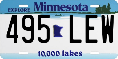MN license plate 495LEW