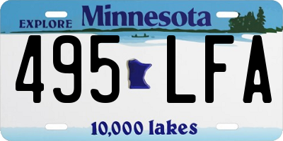 MN license plate 495LFA