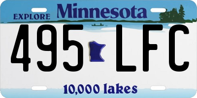 MN license plate 495LFC