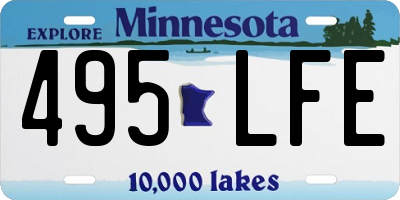 MN license plate 495LFE