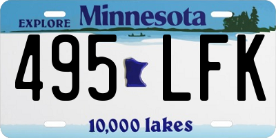 MN license plate 495LFK