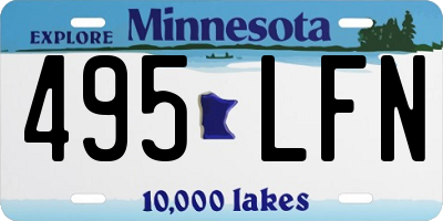 MN license plate 495LFN
