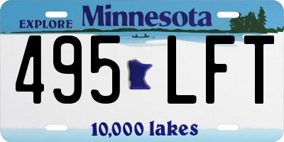 MN license plate 495LFT