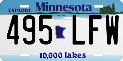 MN license plate 495LFW