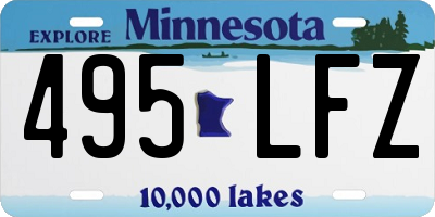 MN license plate 495LFZ