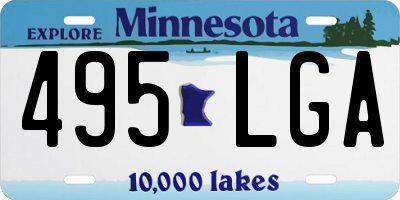 MN license plate 495LGA