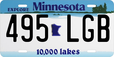 MN license plate 495LGB