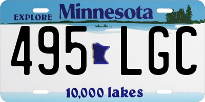 MN license plate 495LGC
