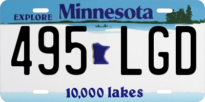 MN license plate 495LGD