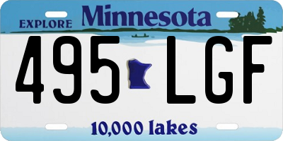 MN license plate 495LGF