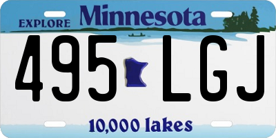 MN license plate 495LGJ