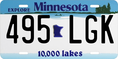 MN license plate 495LGK