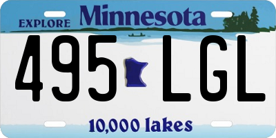 MN license plate 495LGL