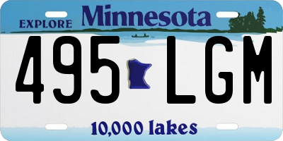 MN license plate 495LGM