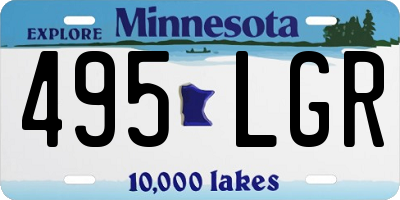 MN license plate 495LGR
