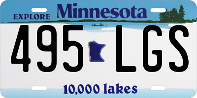 MN license plate 495LGS