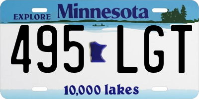 MN license plate 495LGT