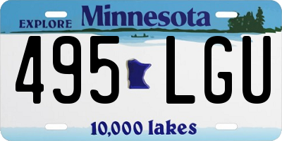 MN license plate 495LGU